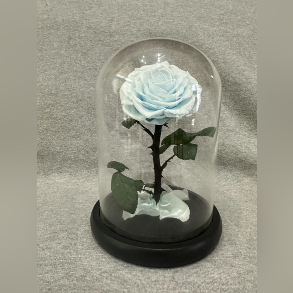Eternal forever Blue Rose in Glass Dome